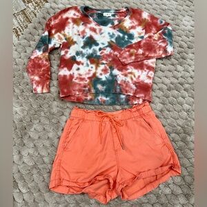 Lou & Grey Tie-Dye Sweater and short set